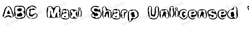 ABC Maxi Sharp Unlicensed Trial Bol字体转换